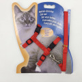 Coloque de gato de mascota ajustable de 10 colores para gatos acogedor nylon conejo gatito arnés set de correa